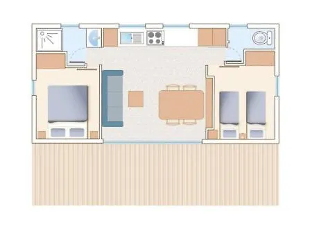 Sun La Sirene 2 Chambres Clime 32m2 Max 4 Adultes Et 2 Des Ses Enfants Üdülőpark *